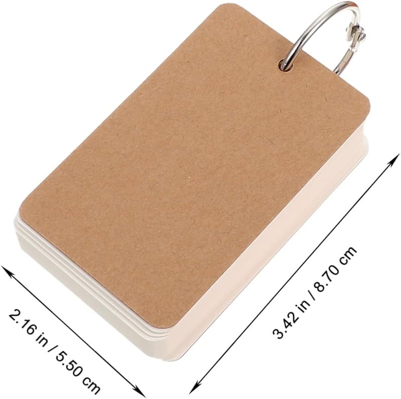 Blank DIY Flashcards with Rings for English Learning Study Notes Organization - Image 3